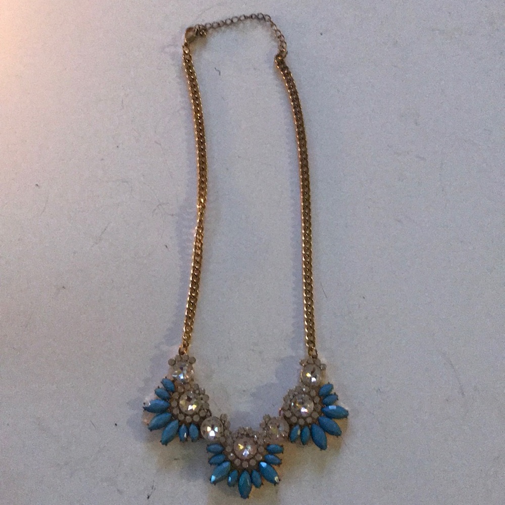 Blue floral necklace